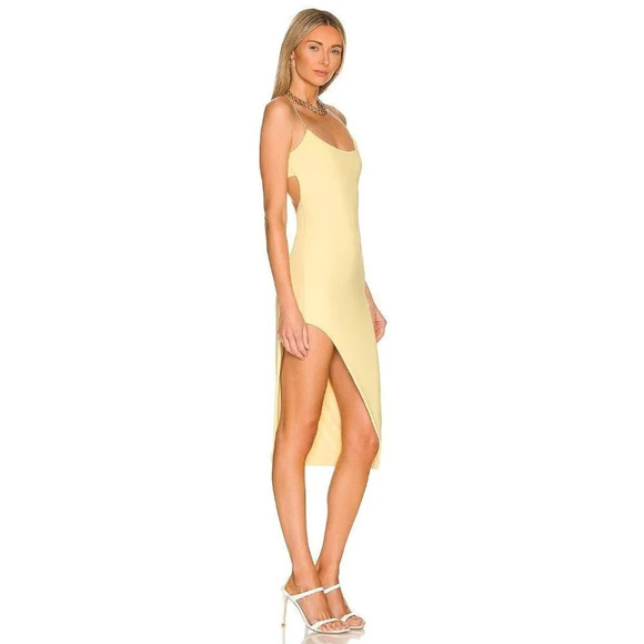 ALIX NYC Hirst Dress in Canary Large New Womens Bodycon Stretchy Cocktail - Picture 1 of 16